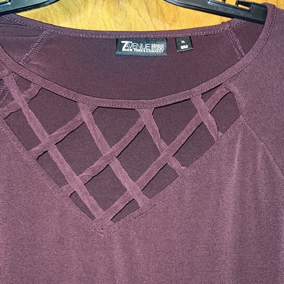 7th Avenue dark purple blouse size XL - Picture 3 of 3